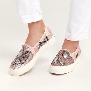 TRIPLE DECKER SEQUIN REVERSIBLE PINK SNEAKERS - 9